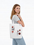 картинка Холщовая сумка с термонаклейками «Кодекс самурая», молочно-белая от магазина Одежда+