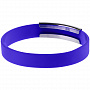 картинка Силиконовый браслет Brisky с металлическим шильдом, синий от магазина Одежда+