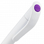 картинка Ручка шариковая Grip, белая с фиолетовым от магазина Одежда+
