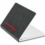 картинка Ежедневник Magnet Chrome с ручкой, серый с красным от магазина Одежда+