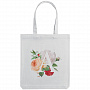 картинка Холщовая сумка «Цветочная азбука: А», молочно-белая от магазина Одежда+