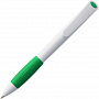 картинка Ручка шариковая Grip, белая с зеленым от магазина Одежда+