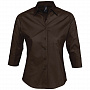 картинка Рубашка женская с рукавом 3/4 Effect 140, темно-коричневая от магазина Одежда+