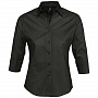 картинка Рубашка женская с рукавом 3/4 Effect 140, черная от магазина Одежда+