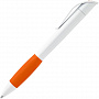 картинка Ручка шариковая Grip, белая с оранжевым от магазина Одежда+