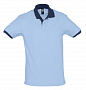 картинка Рубашка поло Prince 190, голубая с темно-синим от магазина Одежда+