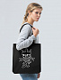картинка Холщовая сумка Sacred Bones, черная от магазина Одежда+