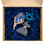 картинка Коробка Grande, крафт с синим наполнением от магазина Одежда+