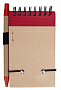 картинка Блокнот на кольцах Eco Note с ручкой, красный от магазина Одежда+