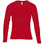 картинка Футболка женская с длинным рукавом Majestic 150, красная от магазина Одежда+