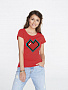картинка Футболка женская Pixel Heart, красная от магазина Одежда+