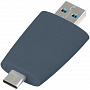картинка Флешка Pebble Type-C, USB 3.0, серо-синяя, 16 Гб от магазина Одежда+