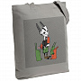 картинка Холщовая сумка «Зайцы и морковное мороженое», серая от магазина Одежда+
