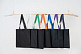 картинка Холщовая сумка BrighTone, черная с оранжевыми ручками от магазина Одежда+
