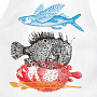картинка Фартук «Морские обитатели», белый от магазина Одежда+