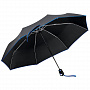 картинка Складной зонт Drizzle, черный с синим от магазина Одежда+