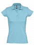 картинка Рубашка поло женская Prescott Women 170, бирюзовая от магазина Одежда+
