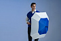 картинка Квадратный зонт-трость Octagon, синий с белым от магазина Одежда+