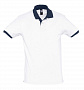 картинка Рубашка поло Prince 190, белая с темно-синим от магазина Одежда+