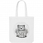 картинка Холщовая сумка Bear, молочно-белая от магазина Одежда+
