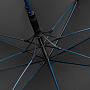 картинка Зонт-трость с цветными спицами Color Style, синий с черной ручкой от магазина Одежда+