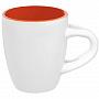 картинка Кофейная кружка Pairy с ложкой, оранжевая с белой от магазина Одежда+