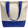 картинка Сумка для покупок на молнии Shopaholic Zip, неокрашенная с синим от магазина Одежда+