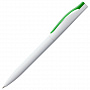 картинка Ручка шариковая Pin, белая с зеленым от магазина Одежда+