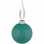картинка Елочный шар Queen с лентой, 10 см, зеленый от магазина Одежда+