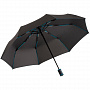 картинка Зонт складной AOC Mini с цветными спицами, бирюзовый от магазина Одежда+