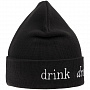 картинка Шапка с вышивкой Drunk, черная от магазина Одежда+