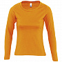 картинка Футболка женская с длинным рукавом Majestic 150, оранжевая от магазина Одежда+