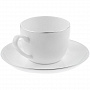 картинка Кофейная пара Mansion Select, белая с серебристой отводкой от магазина Одежда+