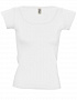 картинка Футболка женская Melrose 150 с глубоким вырезом, белая от магазина Одежда+
