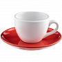 картинка Набор для кофе Cozy Morning, белый с красным от магазина Одежда+