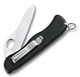 картинка Солдатский нож с фиксатором лезвия Sentinel One Hand Clip, черный от магазина Одежда+