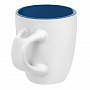 картинка Кофейная кружка Pairy с ложкой, синяя с белой от магазина Одежда+