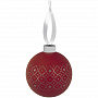 картинка Елочный шар Chain с лентой, 10 см, красный от магазина Одежда+