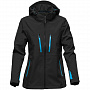 картинка Куртка софтшелл женская Patrol, черная с синим от магазина Одежда+