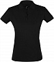 картинка Рубашка поло женская Perfect Women 180 черная от магазина Одежда+