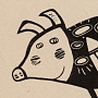 картинка Игрушка «Свинка, витающая в облаках», черная от магазина Одежда+