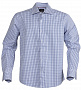 картинка Рубашка мужская в клетку Tribeca, синяя от магазина Одежда+