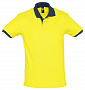 картинка Рубашка поло Prince 190, желтая с темно-синим от магазина Одежда+