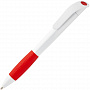 картинка Ручка шариковая Grip, белая с красным от магазина Одежда+