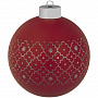 картинка Елочный шар Chain с лентой, 10 см, красный от магазина Одежда+