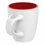 картинка Кофейная кружка Pairy с ложкой, красная с белой от магазина Одежда+