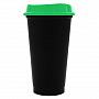 картинка Стакан с крышкой Color Cap Black, черный с зеленым от магазина Одежда+