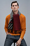 картинка Шарф Charming, коричневый с оранжевым от магазина Одежда+