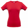 картинка Футболка женская T-bolka Stretch Lady, темно-красная от магазина Одежда+