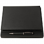 картинка Набор Hugo Boss: папка с аккумулятором 8000 мАч и ручка, черный от магазина Одежда+